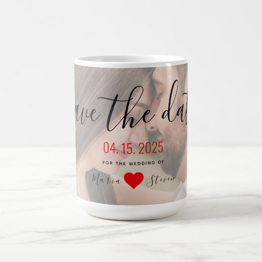 Foto Wedding Save the Date Invitation Koffiemok (Center)