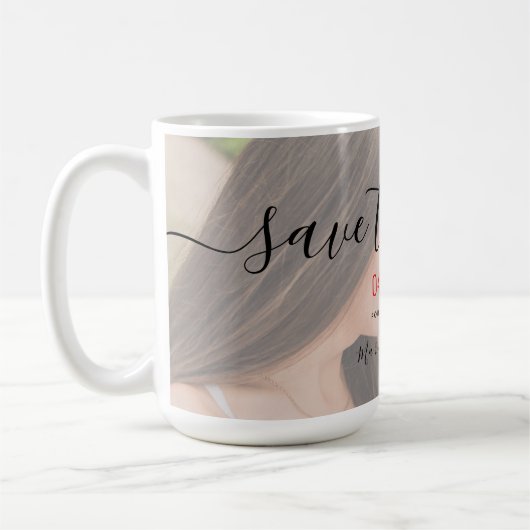 Foto Wedding Save the Date Invitation Koffiemok (Links)