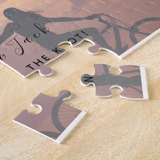 Foto Wedding Save the Date Invitation Legpuzzel (Zijkant)