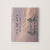 Foto Wedding Save the Date Invitation Legpuzzel (Verticaal)