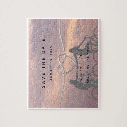 Foto Wedding Save the Date Invitation Legpuzzel (Verticaal)