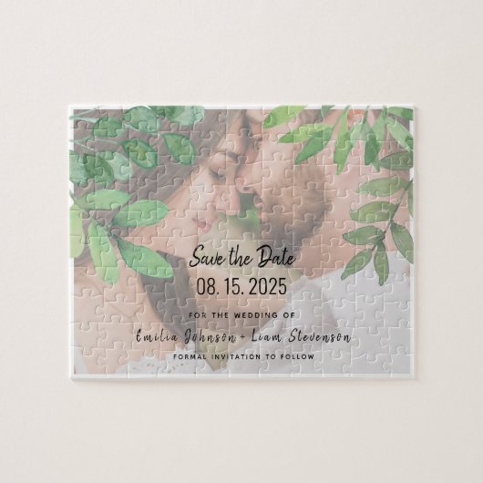 Foto Wedding Save the Date Invitation Legpuzzel (Horizontaal)