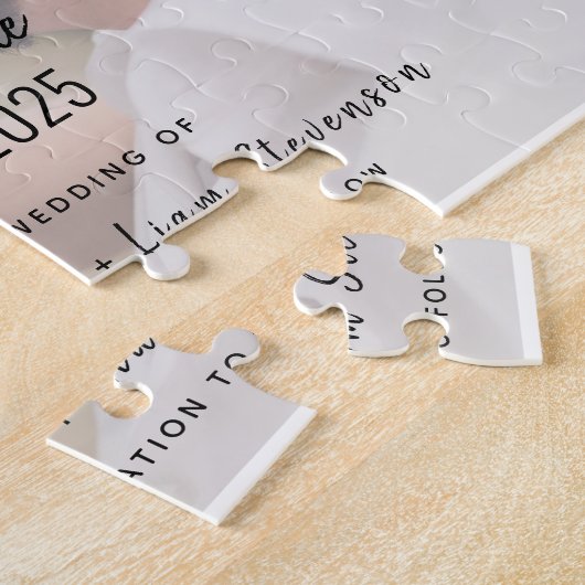 Foto Wedding Save the Date Invitation Legpuzzel (Zijkant)