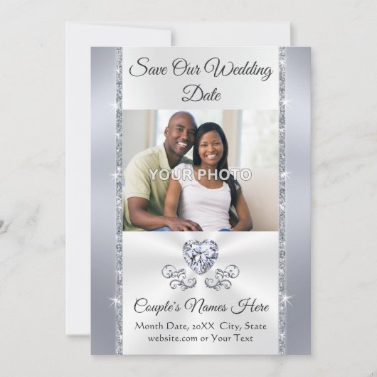 Foto, Wedding Save the Date Kaarten with Enveloppe (Voorkant)