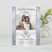Foto, Wedding Save the Date Kaarten with Enveloppe (Staand voorkant)