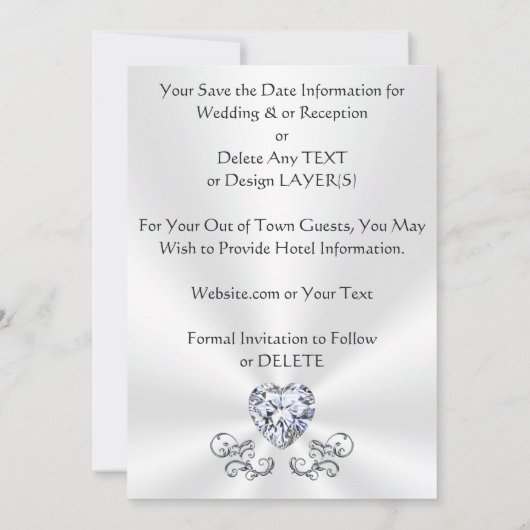 Foto, Wedding Save the Date Kaarten with Enveloppe (Achterkant)