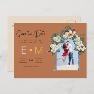 Foto Wedding Save the Date Terracotta Herfst Flora Briefkaart