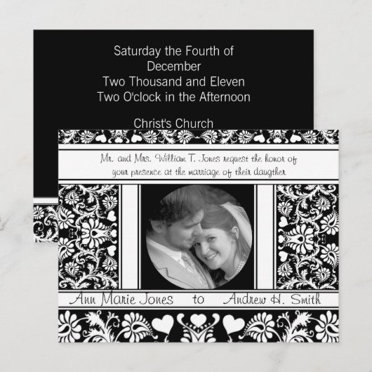 Foto Wedding Save the Date Uitnodiging Briefkaart (Voorkant / Achterkant)
