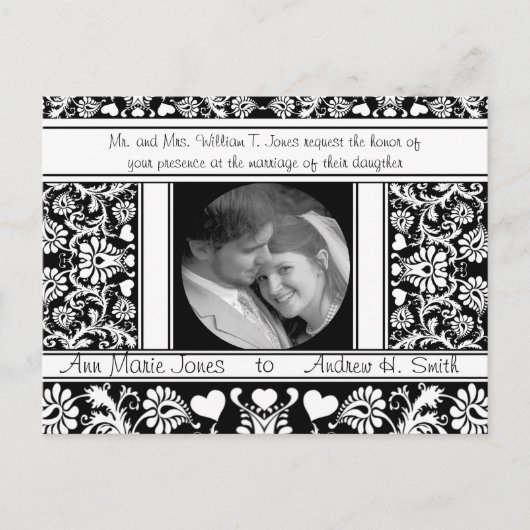 Foto Wedding Save the Date Uitnodiging Briefkaart (Voorkant)