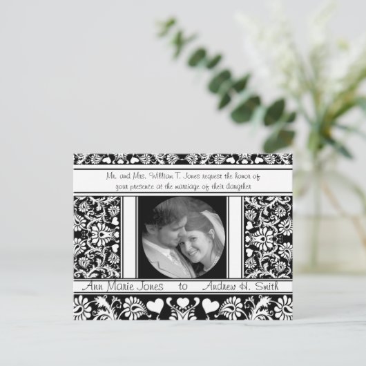 Foto Wedding Save the Date Uitnodiging Briefkaart (Staand voorkant)