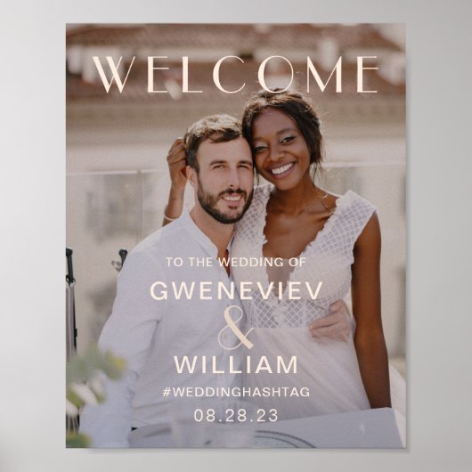 Foto Wedding Welcome Typografie Poster (Voorkant)