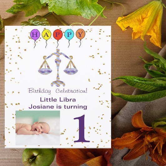 Foto & Weegdag met Gold & ballonnen Kaart