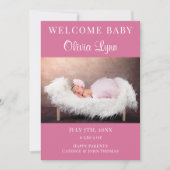 Foto Welkom Baby Aankondiging (Voorkant)