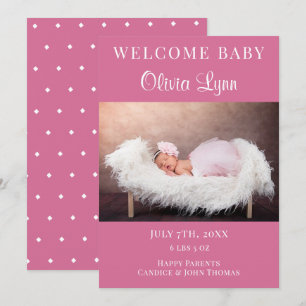 Foto Welkom Baby Aankondiging