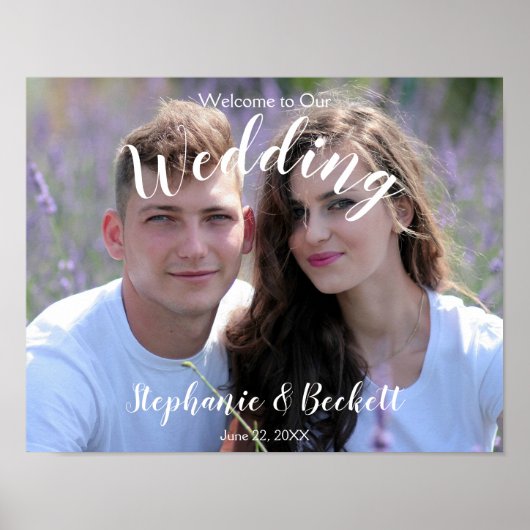 Foto Welkom bij Ons Trouwteken Poster (Voorkant)