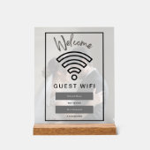 Foto Welkom Gast Wifi Wachtwoord Acryl Sign Acryl Bord (Voorkant)