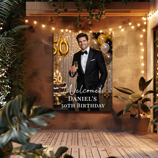 Foto welkom verjaardagsfeest poster