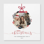 Foto Wereldbol Merry kerstversienkaart (Voorkant)