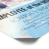 Foto werknemer van de maand faux sparkle foto afdruk (Hoek)