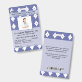 Foto Werknemersnaam Bar Code Logo Aangepaste ID Badge (Voor- en achterkant)