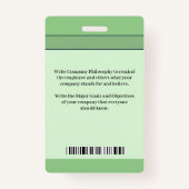 Foto Werknemersnaam Streepjescode Logo Aangepaste  Badge (Achterkant)