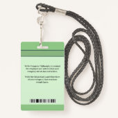 Foto Werknemersnaam Streepjescode Logo Aangepaste  Badge (Achterkant met draagriem)