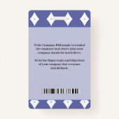 Foto Werknemersnaam Streepjescode Logo Aangepaste  Badge (Achterkant)