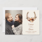 Foto Western Land Boheemse Bloemen Bruiloft Save The Date (Voorkant)