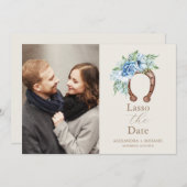 Foto Western Land Boheemse Bloemen Bruiloft Save The Date (Voorkant / Achterkant)