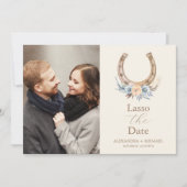 Foto Western Land Boheemse Bloemen Bruiloft Save The Date (Voorkant)