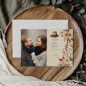 Foto Western Land Boheemse Bloemen Bruiloft Save The Date