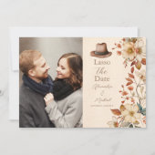 Foto Western Land Boheemse Bloemen Bruiloft Save The Date (Voorkant)