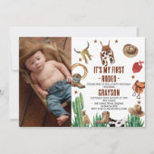 Foto Westerne Cactus Mijn eerste Rodeo Cowboy 1st Kaart (Voorkant)