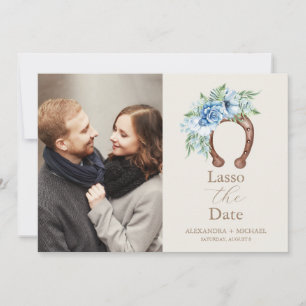 Foto Westers Landelijk Boheemse Bloem Bruiloft Save The Date