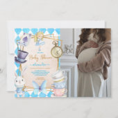 Foto Whimsical Alice in Wonderland Baby shower Kaart (Voorkant)