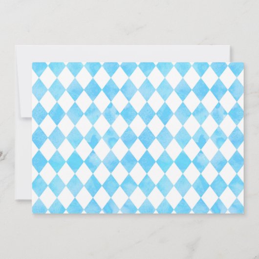 Foto Whimsical Alice in Wonderland Baby shower Kaart (Achterkant)