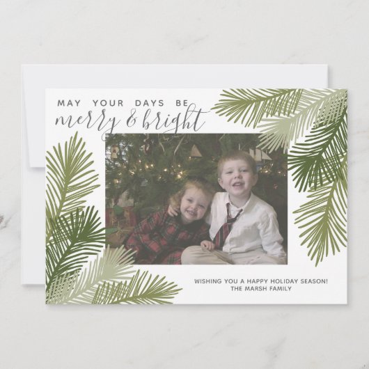 Foto Whimsical Branches: Kerstmis Feestdagenkaart (Voorkant)