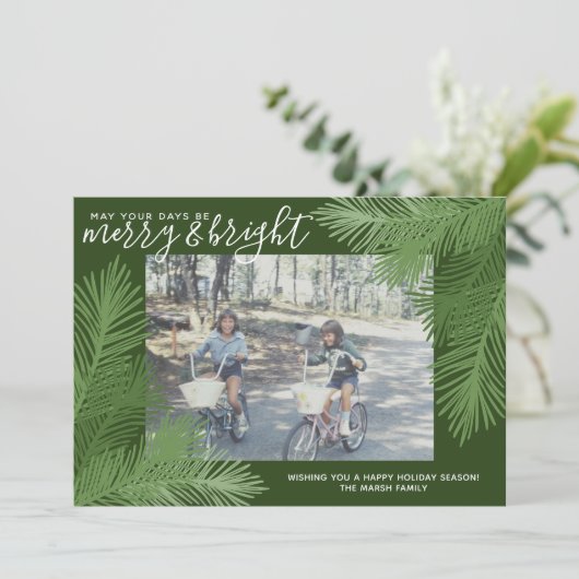 Foto Whimsical Branches: Kerstmis Feestdagenkaart (Staand voorkant)