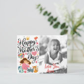 *~* Foto Whimsical Hart Moederdag AP72 Feestdagenkaart (Staand voorkant)