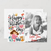 *~* Foto Whimsical Hart Moederdag AP72 Feestdagenkaart (Voorkant / Achterkant)