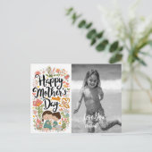 *~* Foto Whimsical Hartkonijn Moederdag AP72 Feestdagenkaart (Staand voorkant)