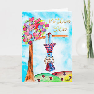 Foto Whimsical Kunst Verjaardagsmeisje Boho Goud P Kaart