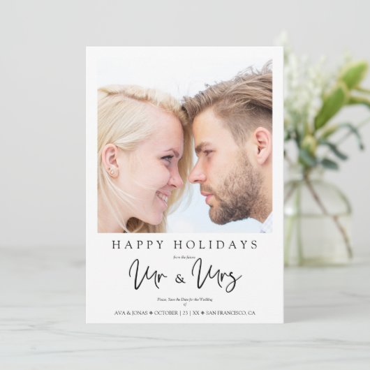 Foto Whimsical MR & MRS Kerst Huwelijk (Staand voorkant)