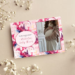 Foto Whimsical Pink Dragon Baby shower Bedankkaart<br><div class="desc">Druk uw dankbaarheid uit met onze Photo Whimsical Pink Dragon Baby shower Thank You Card. Deze charmante kaart is ontworpen om uw waardering over te brengen met een vleugje grilligheid en verwondering, waardoor een onvergetelijke en oprechte verbinding met uw gasten wordt gecreëerd. Personaliseer deze bedankpas met een foto uit je...</div>