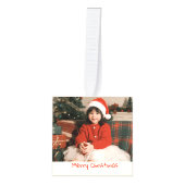 Foto Whimsical Red Doodle Kerstboodschap Decoratie (Voorkant)