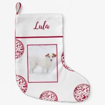 Foto White Burgundy Ornaments Personalized