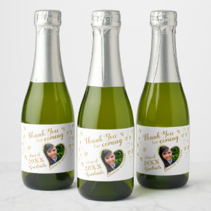 Foto White Gold Hartelijk dank 2023 Afstuderen Fav Sparkling Wijnetiket