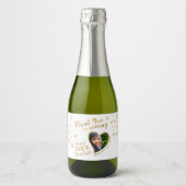 Foto White Gold Hartelijk dank 2023 Afstuderen Fav Sparkling Wijnetiket (Voorkant)