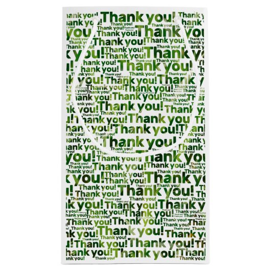 Foto White Green Lawn Care Service Bedankt! Tas Klein Cadeauzakje (Achterkant)