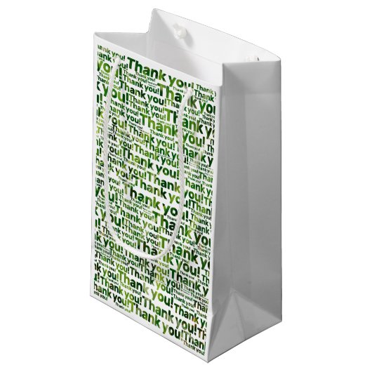 Foto White Green Lawn Care Service Bedankt! Tas Klein Cadeauzakje (Voorkant Gekanteld)